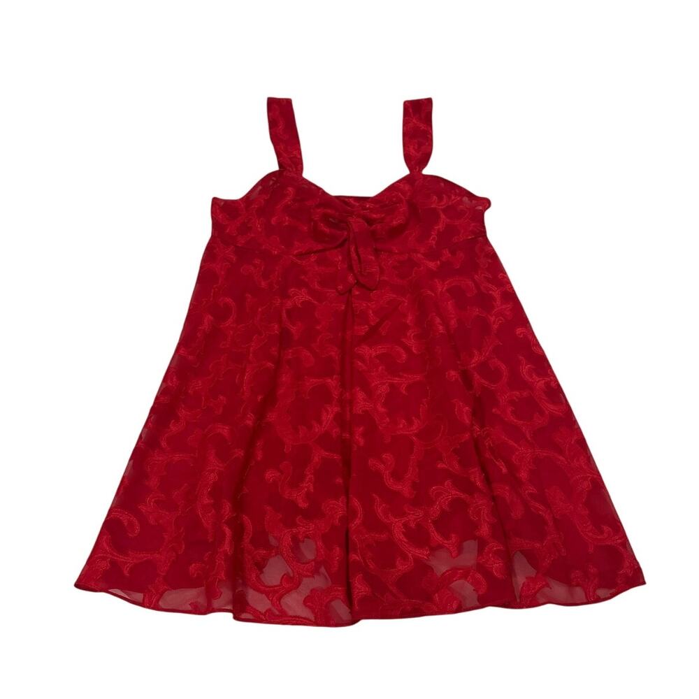 Vintage 90s Gold Label Victoria's Secret Red Slip Tank Dress Valentine's Day